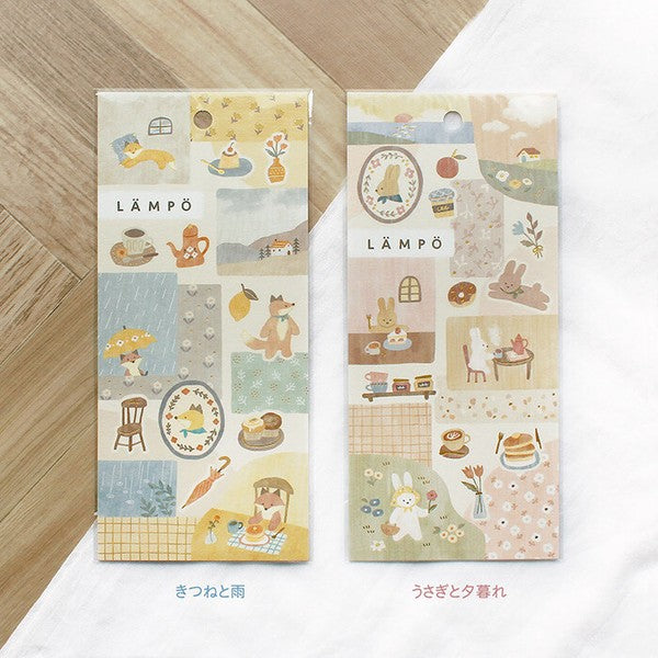 Mind Wave Lampo Sticker - Fox and Rain