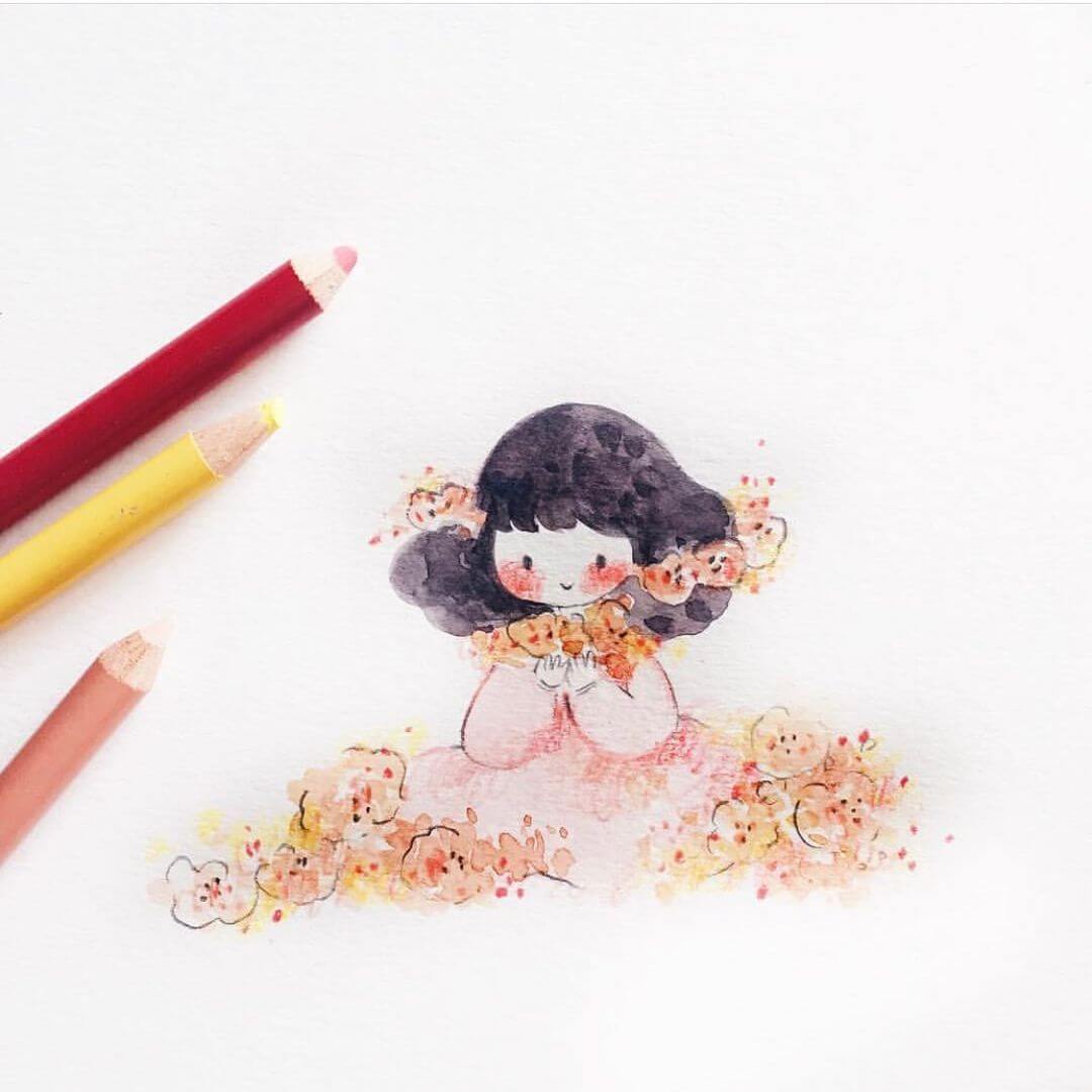 msbulat Rubber Stamp - Blossom your own way / 自由地绽放吧