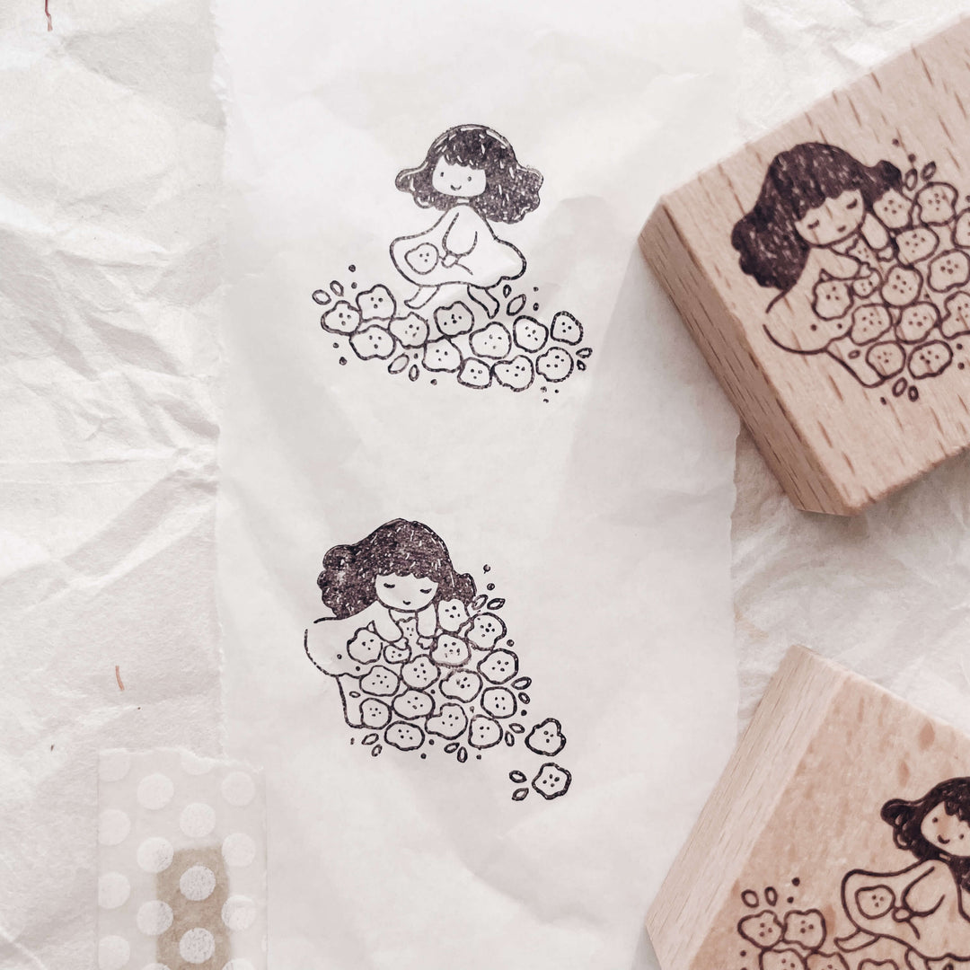 msbulat Rubber Stamp - I'm walkin' on posies /爱上自己的"束"度