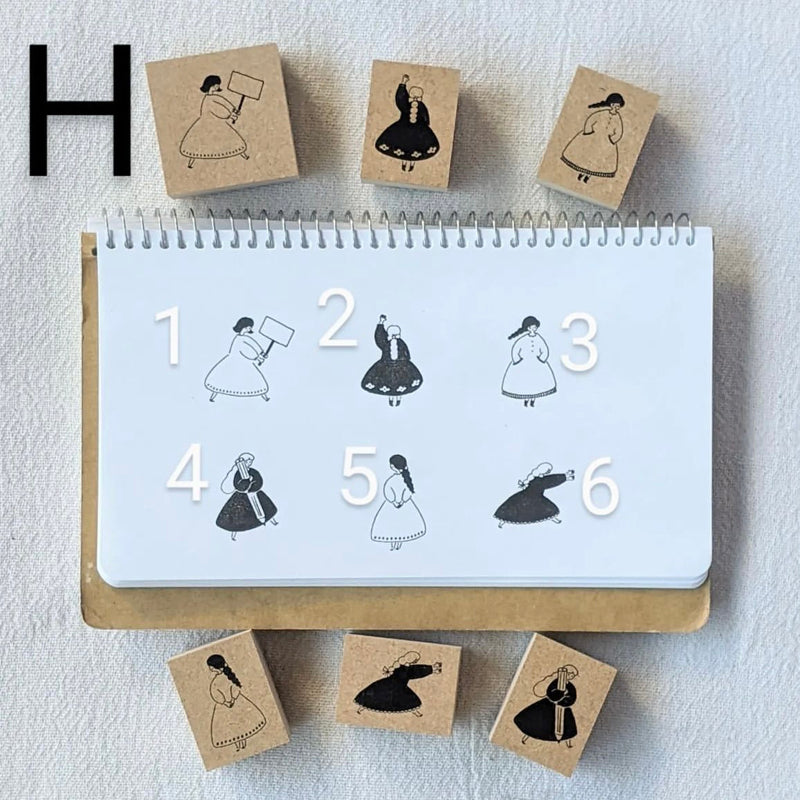 Cotori Cotori Rubber Stamp - Adorable Girls H