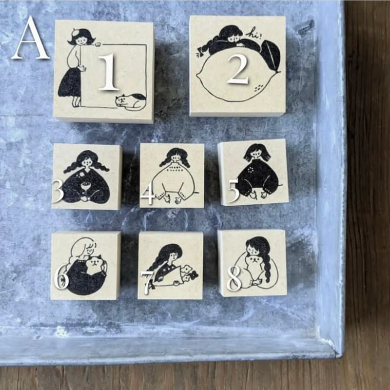 Cotori Cotori Rubber Stamp - Adorable Girls