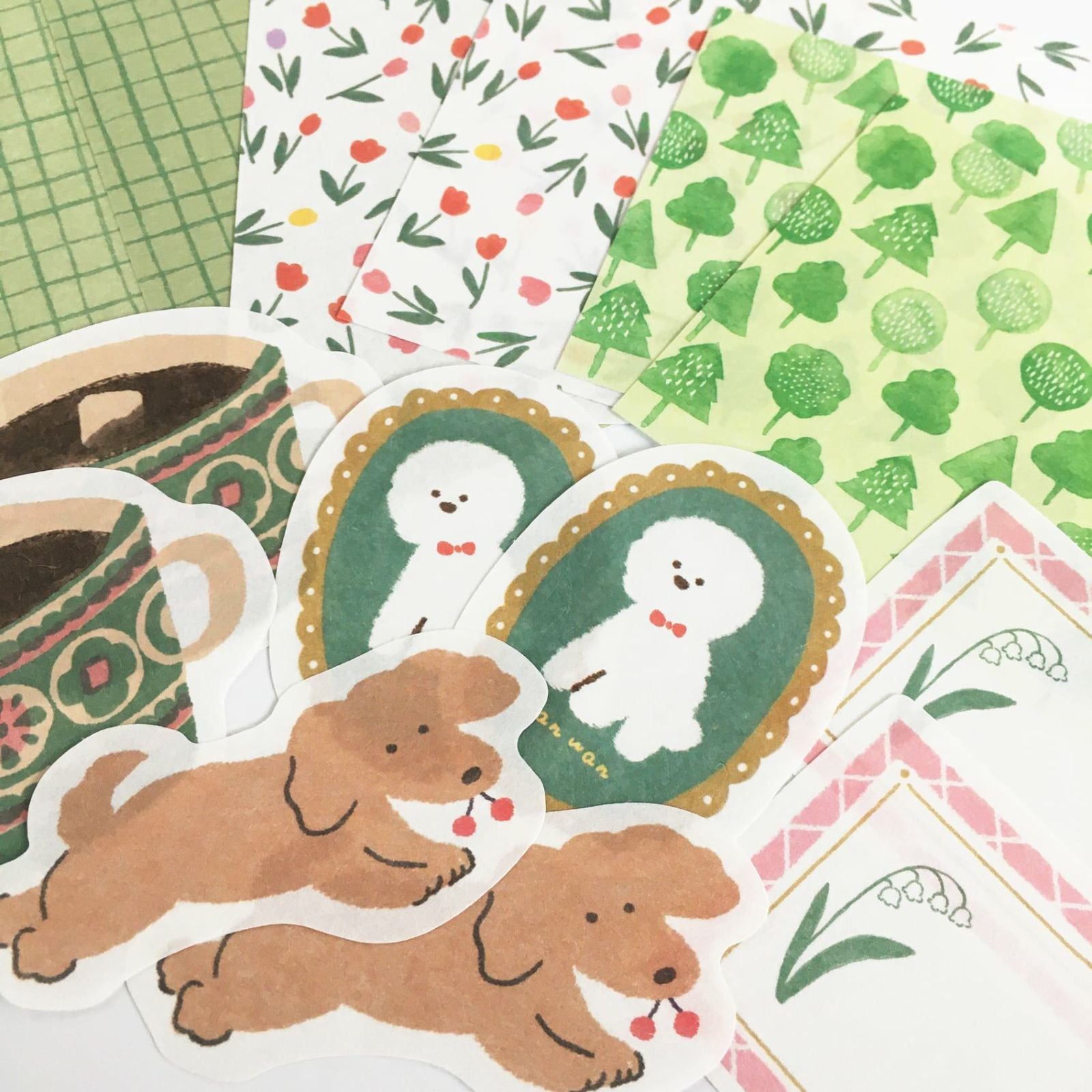 Furukawashiko Paper Set - My Perfect Day - Green