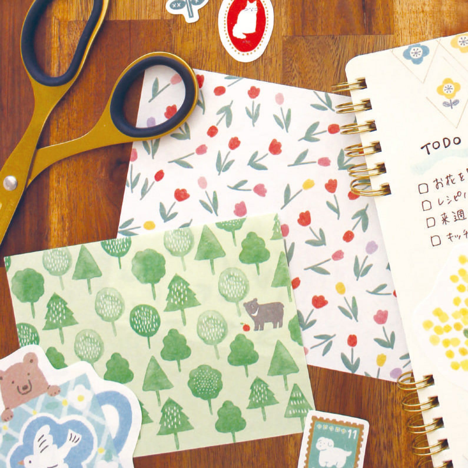 Furukawashiko Paper Set - My Perfect Day - Green