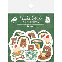 Furukawashiko Sticker Flakes - Cup and Bear