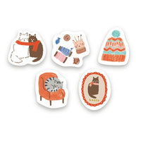 Furukawashiko Sticker Flakes - Yarn and Cat