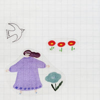 Cotori Cotori Sticker Sheet - #7 Girls in watercolour