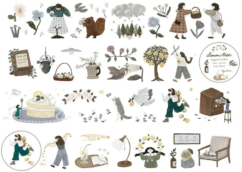 Ivy Snow PET Tape - Lemon Tree