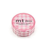 MT Deco Washi Tape - Stripe Checkered Pink