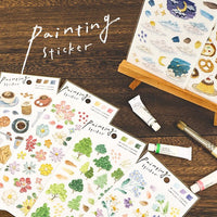 Mind Wave Painting Sticker - Pink Flower