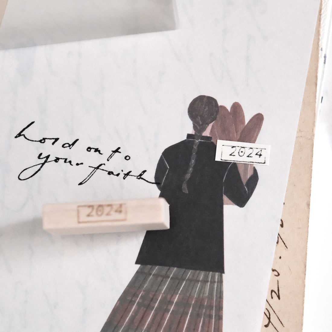 Tiny Text Rubber Stamp - 2024