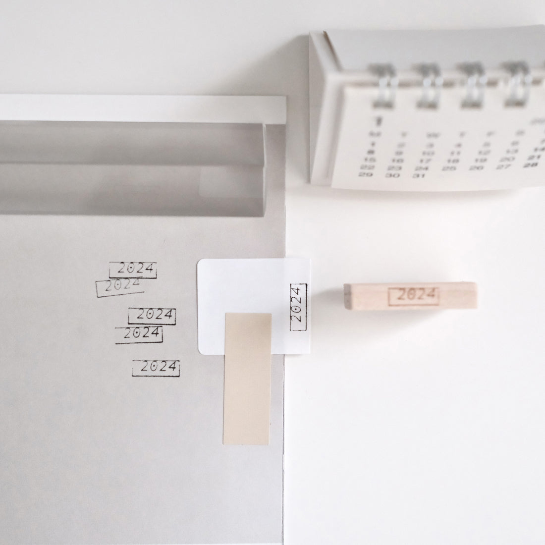 Tiny Text Rubber Stamp - 2024