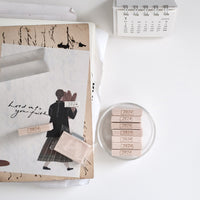 Tiny Text Rubber Stamp - 2024