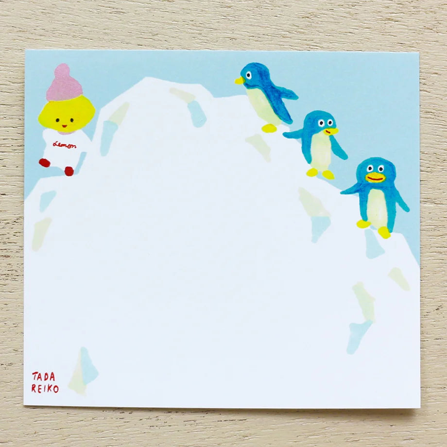 Tada Reiko Block Memo - Lemon & Lime with Animals