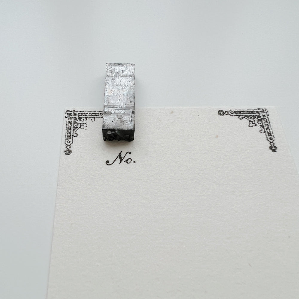 Letterpress Lead Type - No. symbol