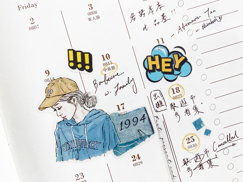 TOP Studio Print-on Sticker - Denim