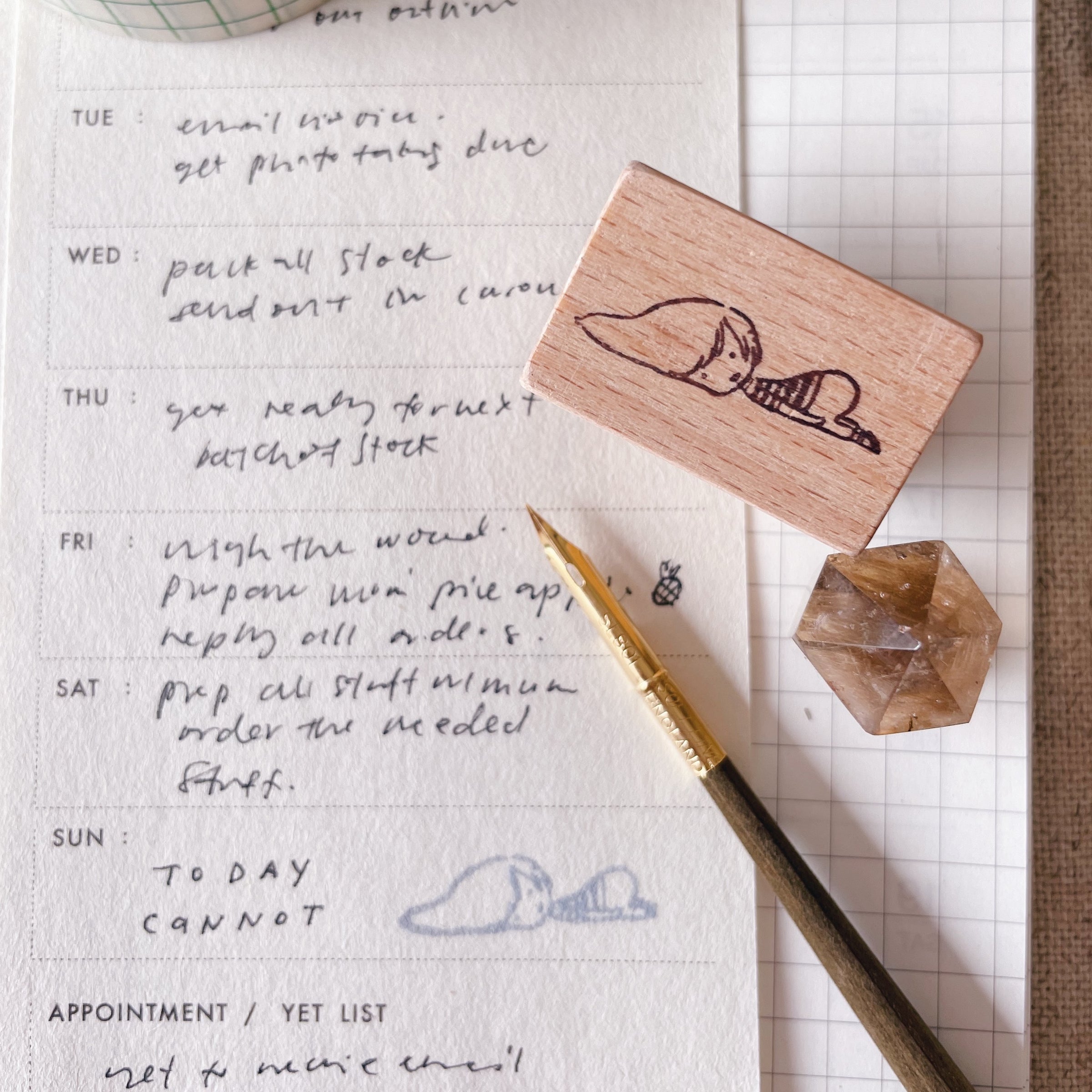 msbulat Rubber Stamp - Today cannot / 今天不行…