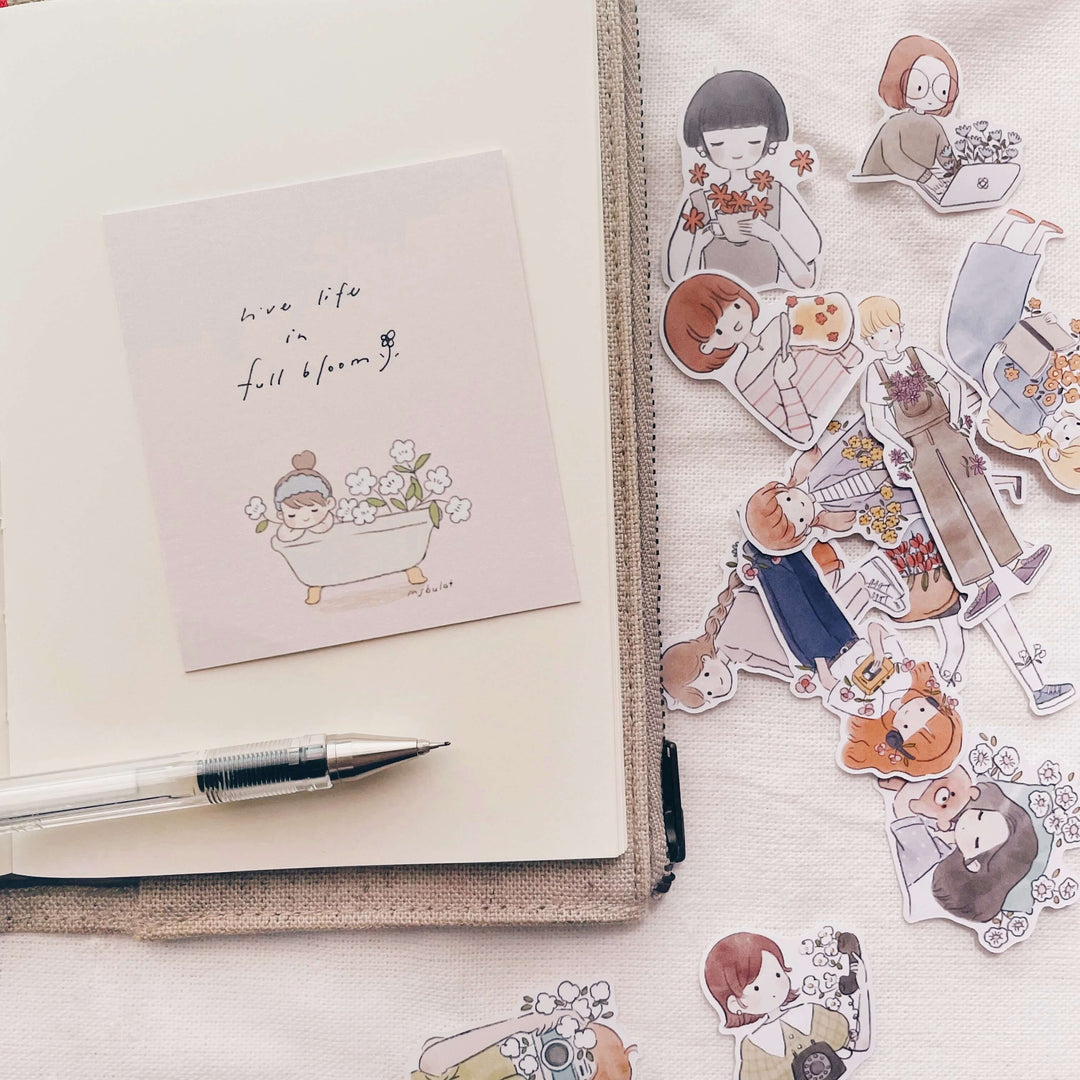 msbulat Sticker Pack - Live in full bloom / 活得"花"啦啦