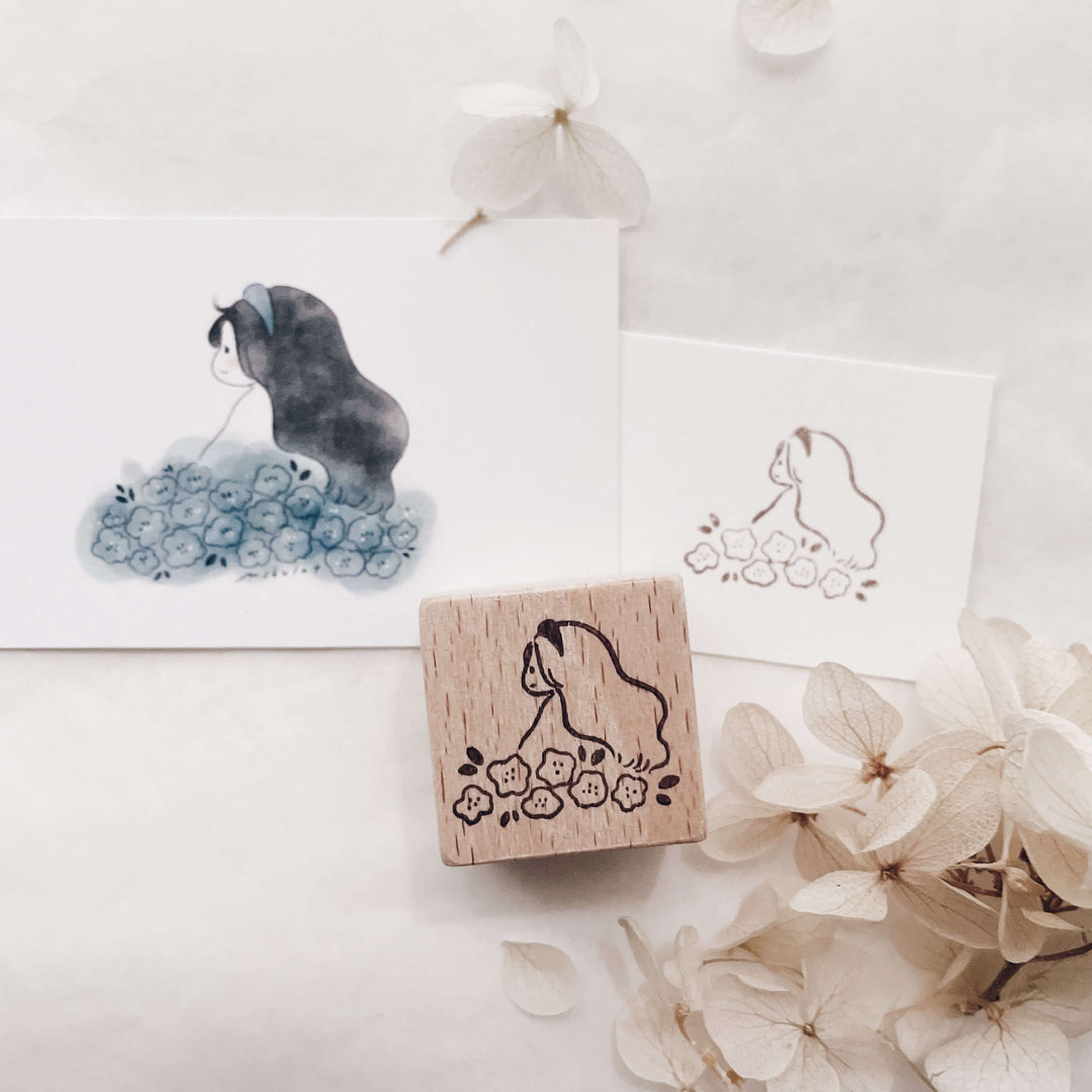 msbulat Rubber Stamp - Look for a garden of joy / 花时间寻"园"满