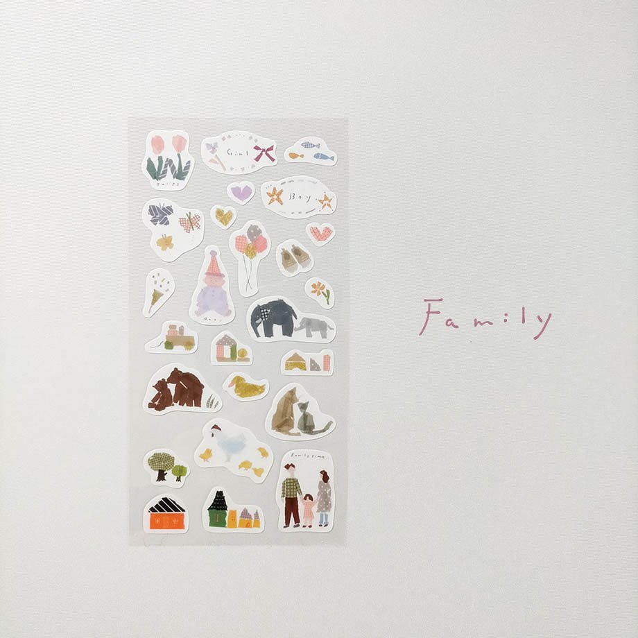 Miki Tamura Washi Sticker - Family
