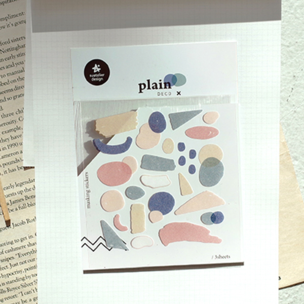 Suatelier 1621 Plain.17 Odd Shape Geometric Sticker