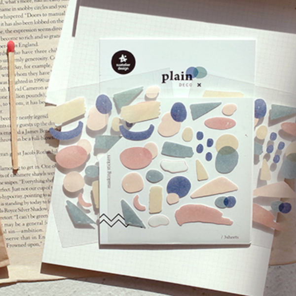 Suatelier 1621 Plain.17 Odd Shape Geometric Sticker