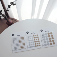 Suatelier 1642 Plain.38 Gold & Silver Circle (L) Sticker