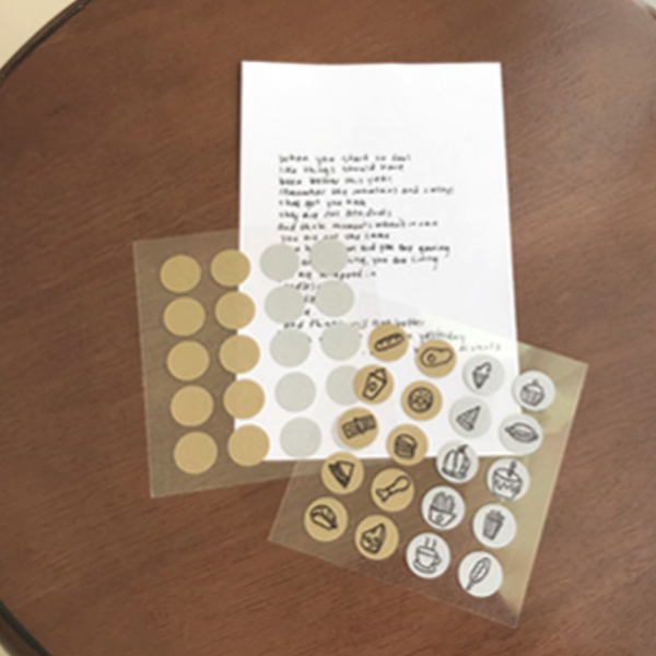 Suatelier 1642 Plain.38 Gold & Silver Circle (L) Sticker