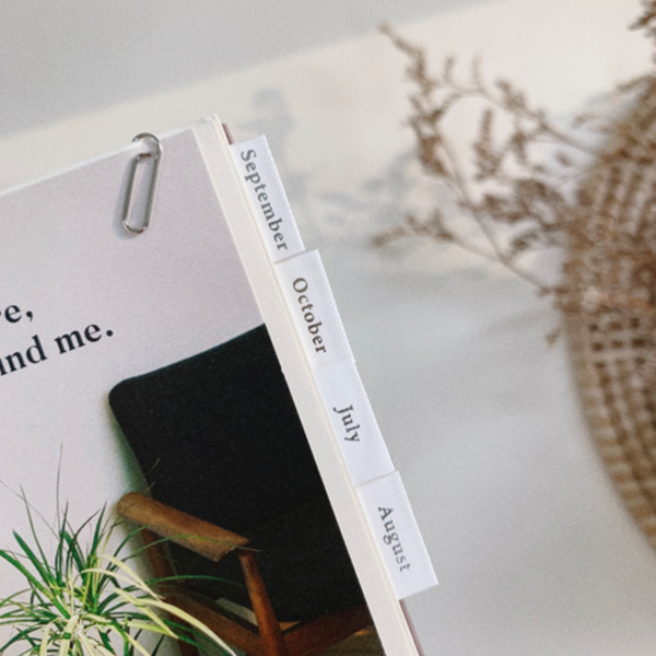 Suatelier 1648 Plain.44 Monthly Index Gold Foiled Sticker