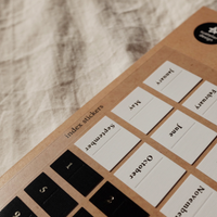 Suatelier 1648 Plain.44 Monthly Index Gold Foiled Sticker