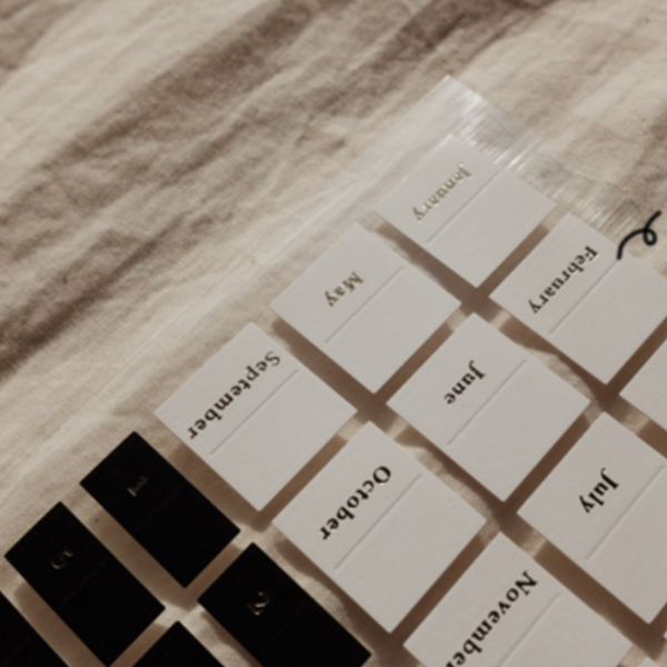 Suatelier 1648 Plain.44 Monthly Index Gold Foiled Sticker