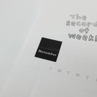 Suatelier 1648 Plain.44 Monthly Index Gold Foiled Sticker