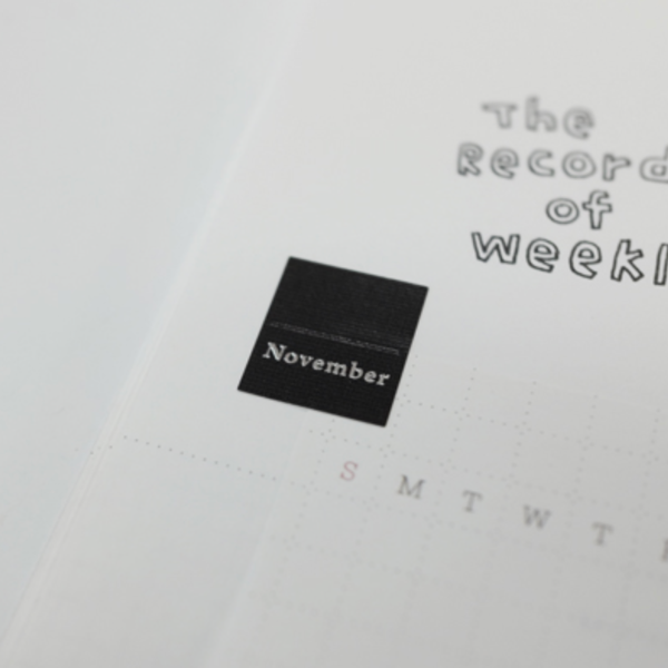 Suatelier 1648 Plain.44 Monthly Index Gold Foiled Sticker