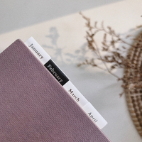 Suatelier 1648 Plain.44 Monthly Index Gold Foiled Sticker