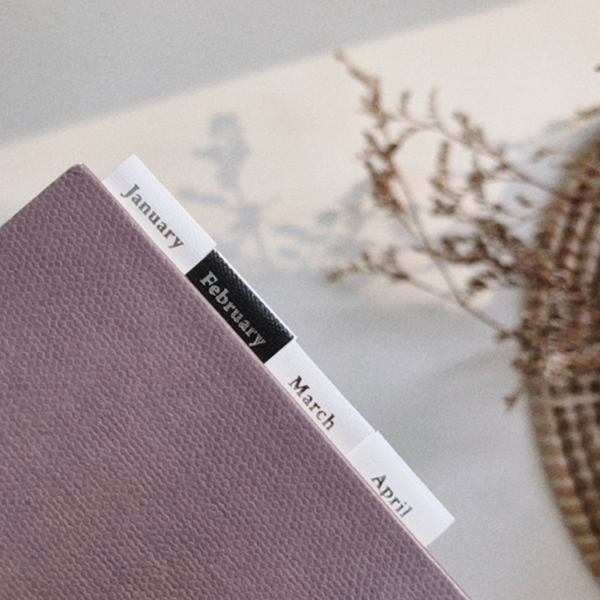 Suatelier 1648 Plain.44 Monthly Index Gold Foiled Sticker