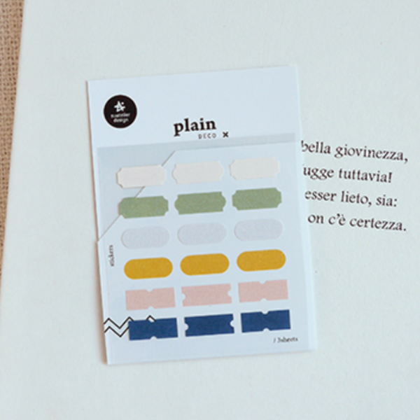 Suatelier 1662 Plain.58 Label Shape Sticker