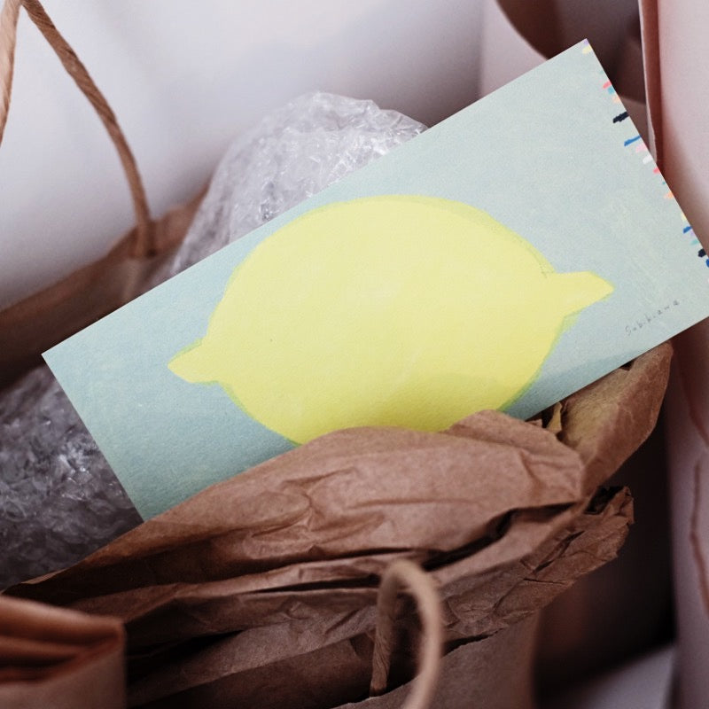 20-124 Subikiawa Japanese Mino Paper Memo Pad - Lemon