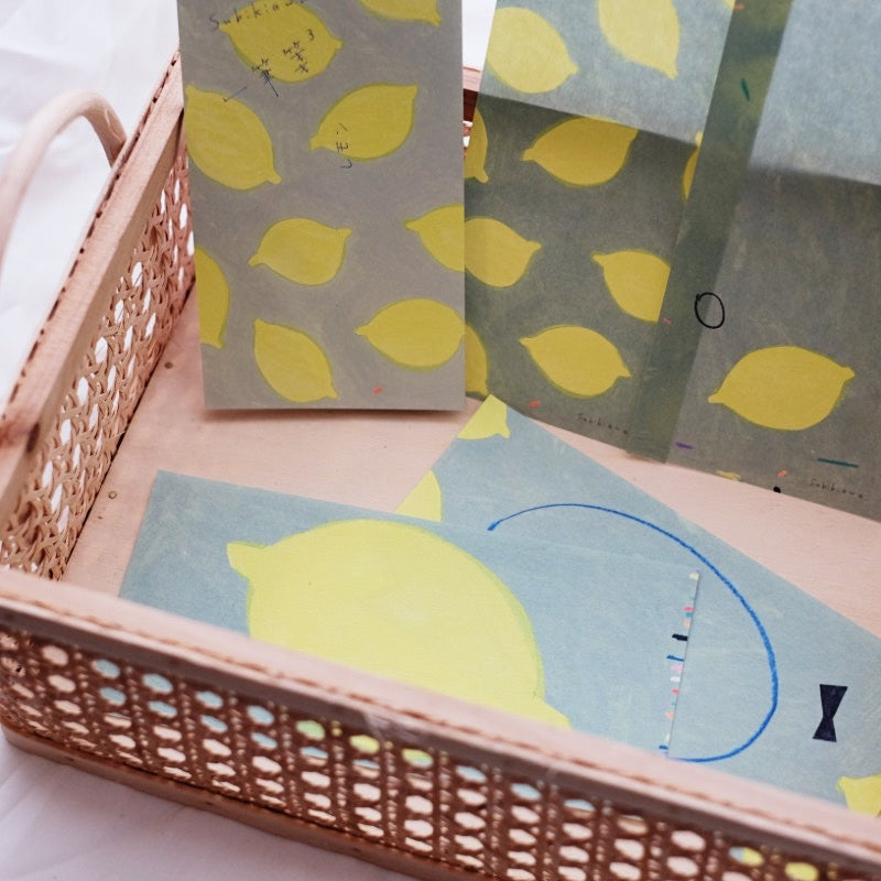 20-124 Subikiawa Japanese Mino Paper Memo Pad - Lemon