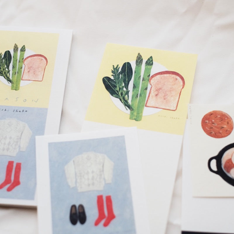 20-167 Nishi Shuku Japanese Mino Paper Memo Pad - Season