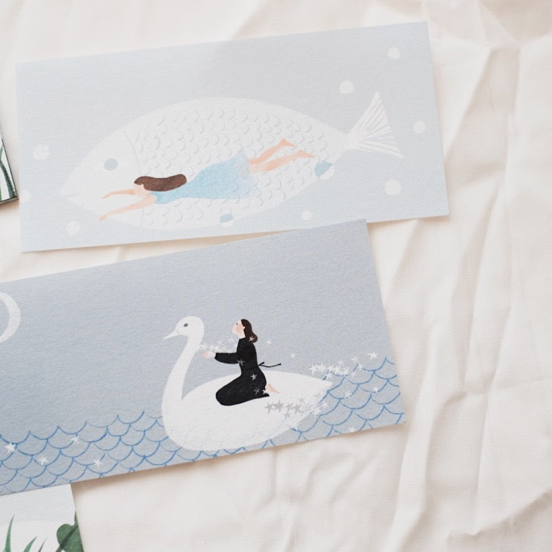 20-280 Nishi Shuku Japanese Mino Paper Memo Pad - Trip