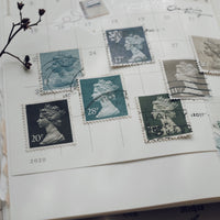 20 pcs Postage Stamps in Glass Container