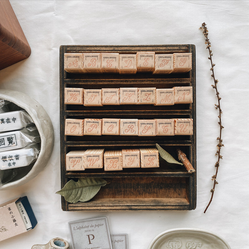 20135 倉敷意匠 Classiky Cursive Alphabet Stamp