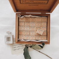 20136 倉敷意匠 Classiky Cursive Alphabet Stamp