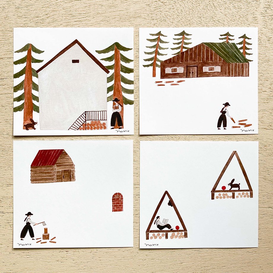 22774 Necktie Block Memo -Houses & Huts_2