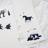 23-886 Nishi Shuku Japanese Mino Paper Memo Pad - Star