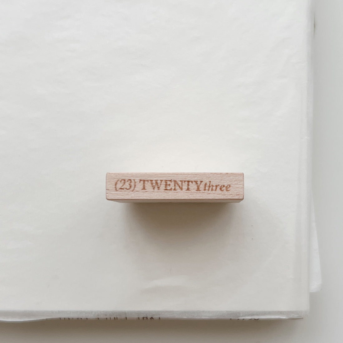 23 Twenty Three Rubber Stamp