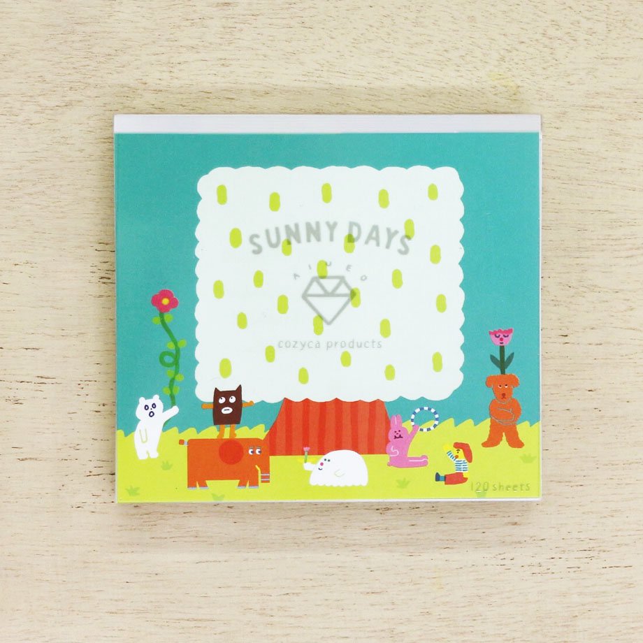 AIUEO Block Memo SUNNY DAYS
