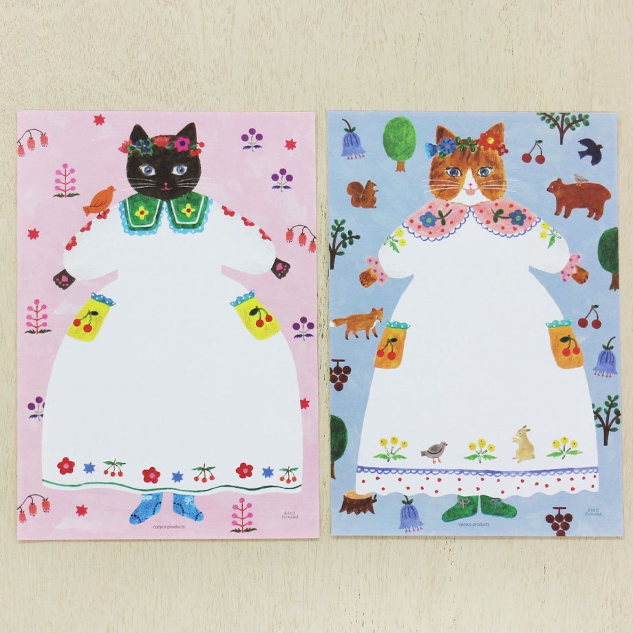 Aiko Fukawa Letter Pad - Cat and onepiece