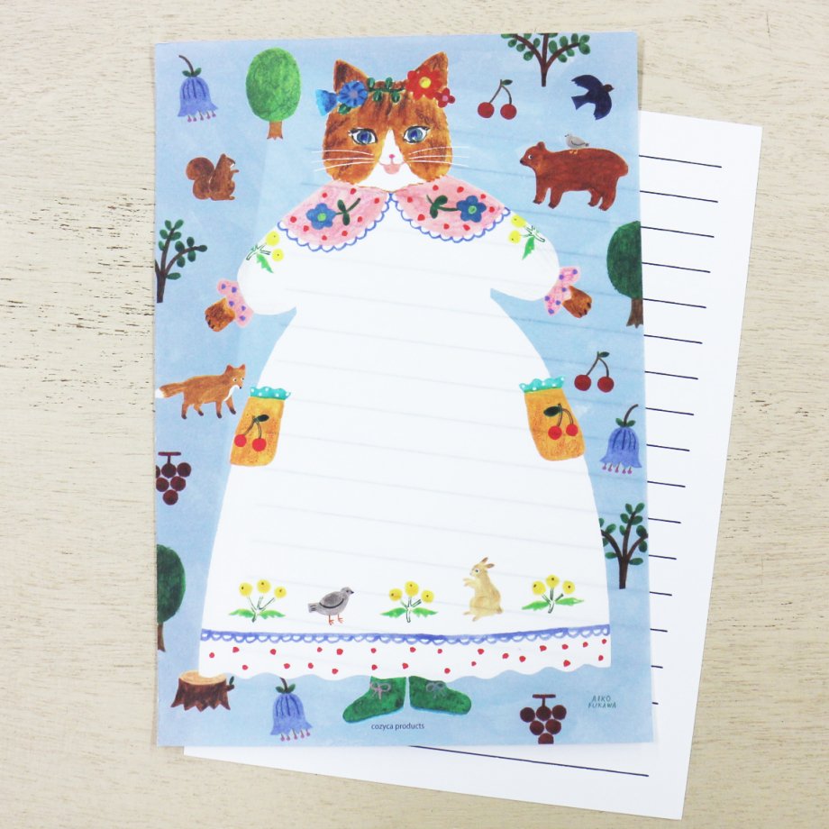 Aiko Fukawa Letter Pad - Cat and onepiece