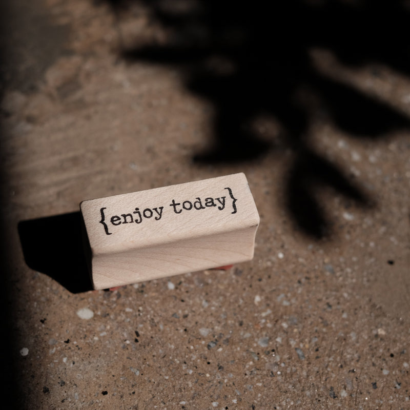 Catslife Press Rubber Stamp - Enjoy today