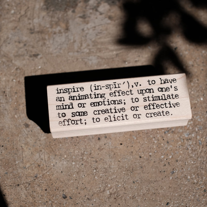 Catslife Press Rubber Stamp - Inspire definition